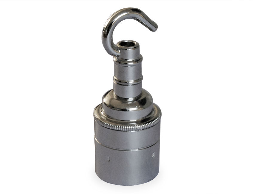 Chrome Edison Screw (E27) hooked lamp holder