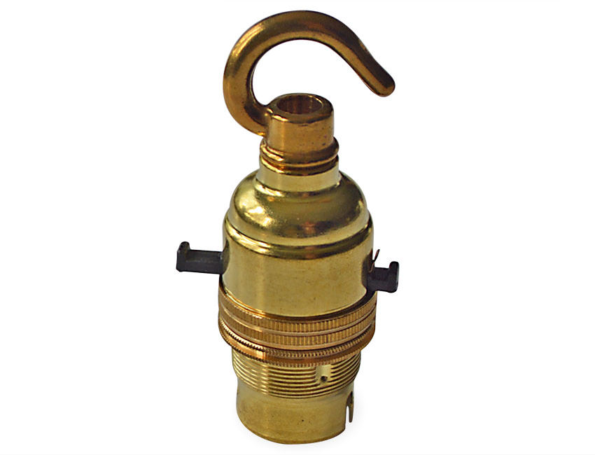 Lampholder BC with hook switch & shade rings