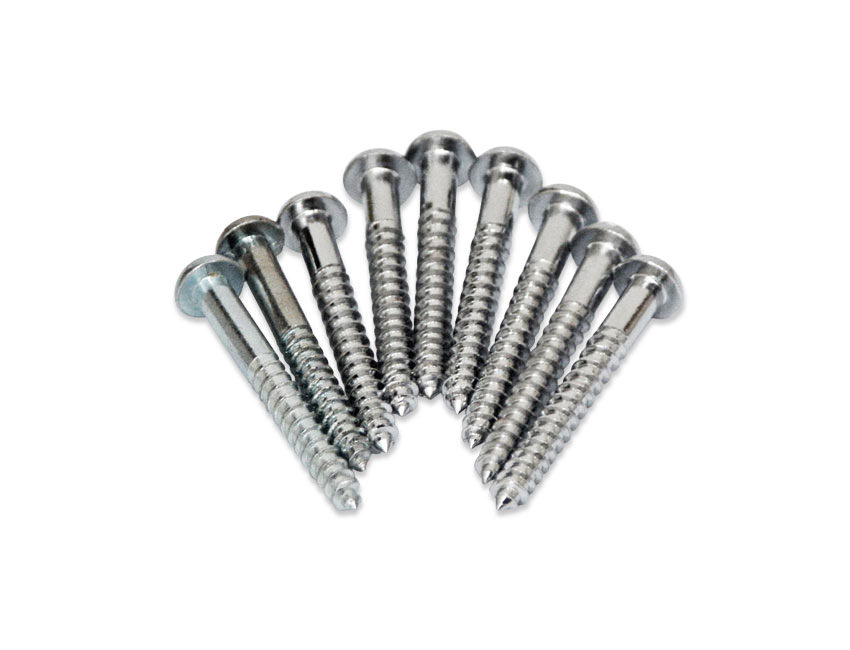 Chrome plated round head small screws No.6 x 1¼''