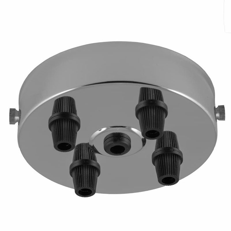 Chrome ceiling rose with 4 outlets