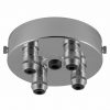 Chrome ceiling rose with four outlets