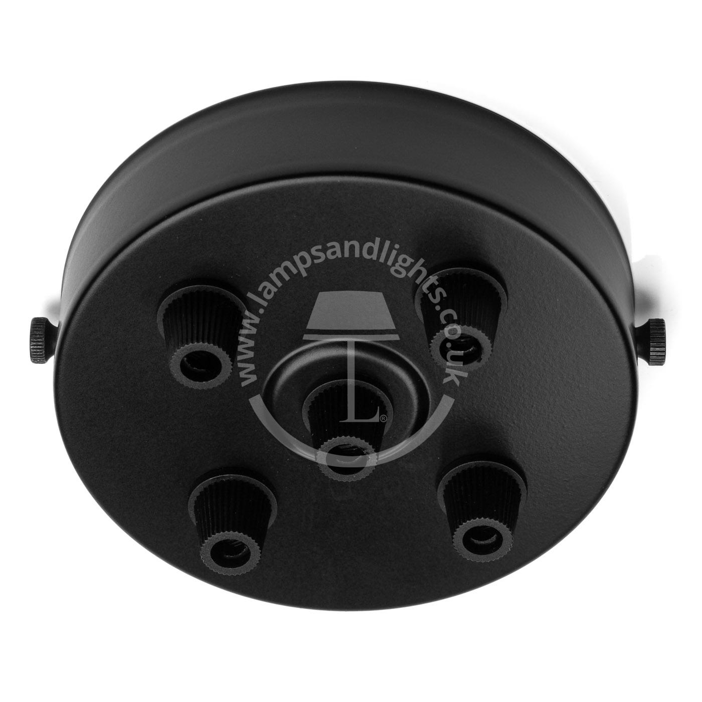 Ceiling Rose black 5 gland