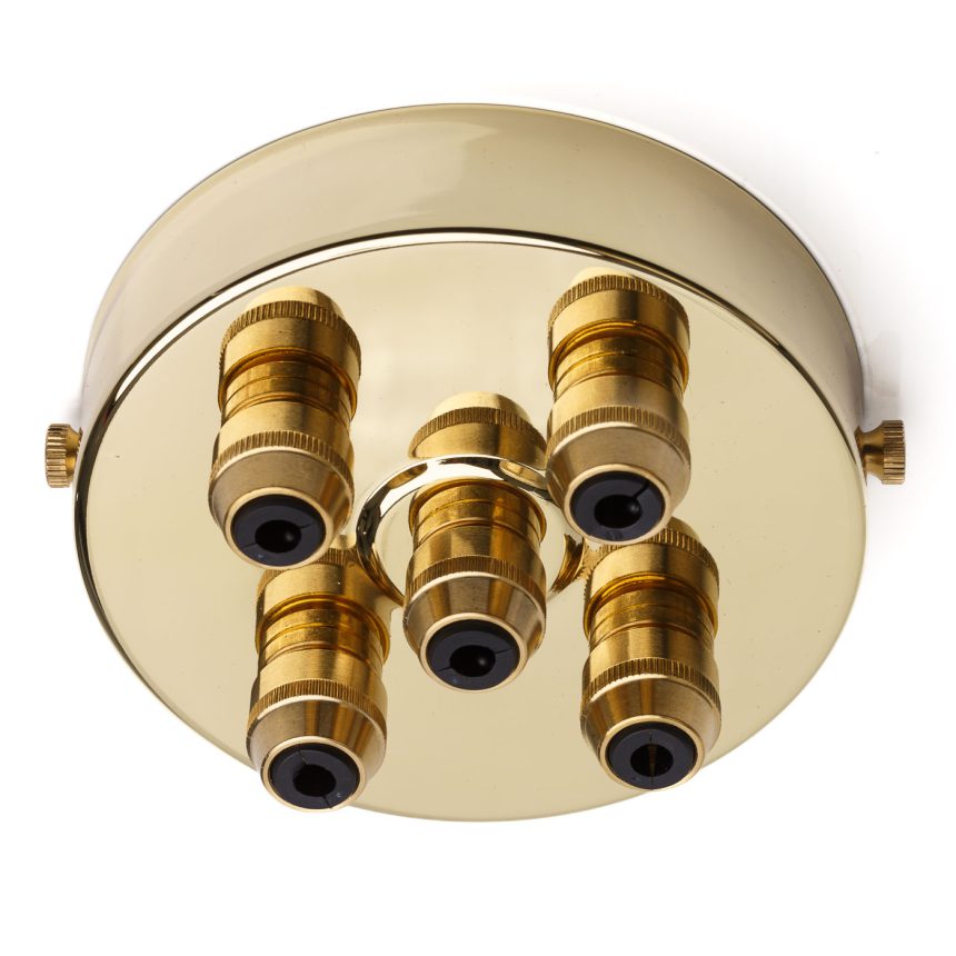Ceiling Rose brass 5 outlet