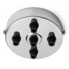 Ceiling Rose chrome 5 outlets black