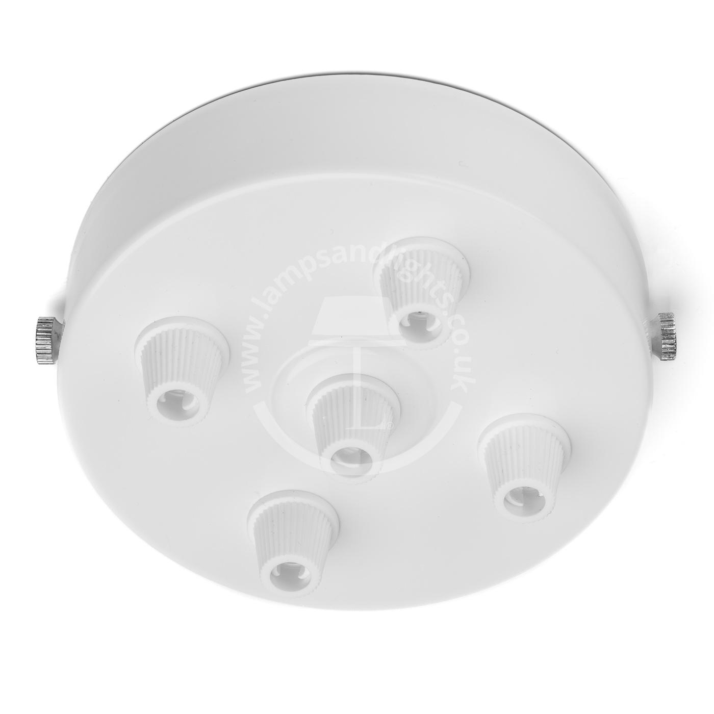 Ceiling Rose white 5 gland