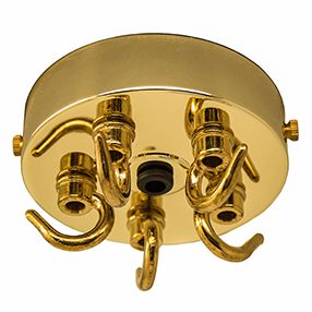 Ceiling Rose With Five Hooks