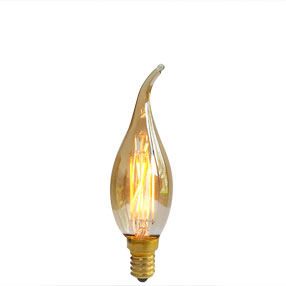 big bulb candle bent tip gold led filament ses lit cal 150x150