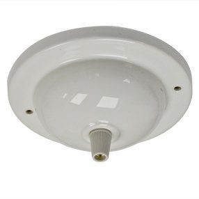 Ceiling Rose In Black Or White Porcelain