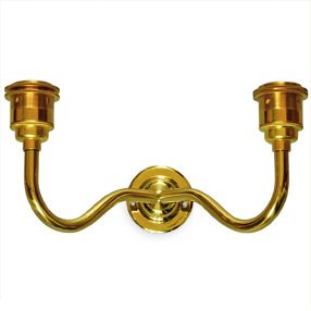 big wall light double arm es brass 150x150