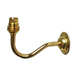 big wall light swan neck small bc brass 150x150