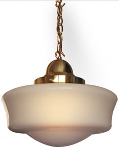 schoolhouse-white-glass-hang-lit-brass-fittings