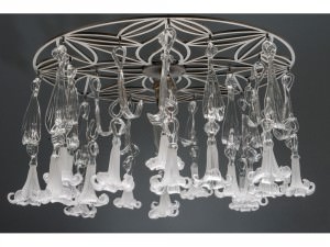 Emma Mackintosh-White lilies glass chandelier
