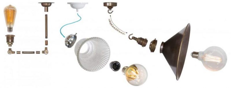 Lamps And Lights Lighting, Vintage Industrial Light Fixture Parts